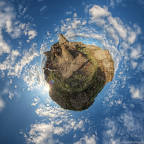 Photographing Sunset in the Badlands Little Planet